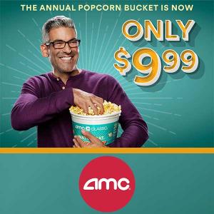 The Annual Popcorn Bucket at $9.99